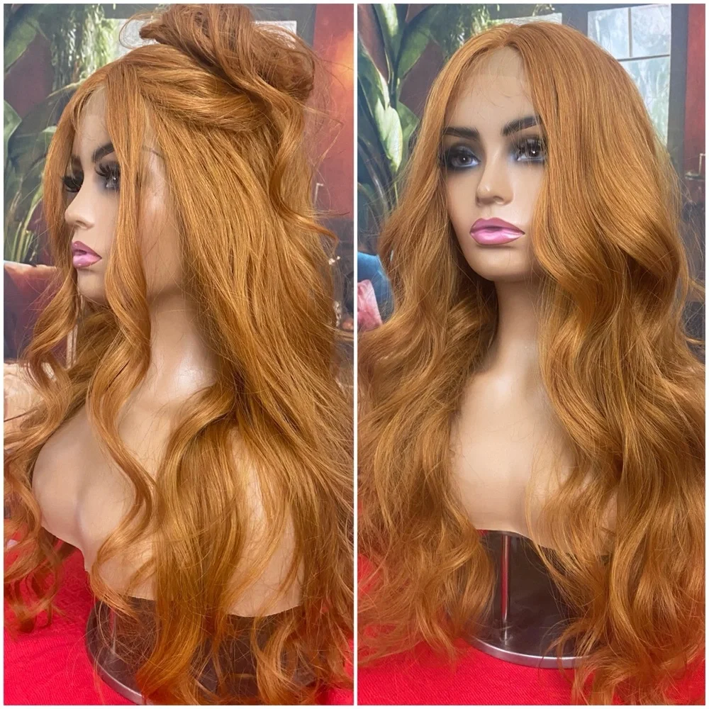 Ginger Lace Front Wig with baby hair, wide lace part